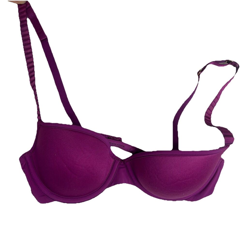 Third Love Bra 30c Purple Adjustable Light Padding T Shirt Bra